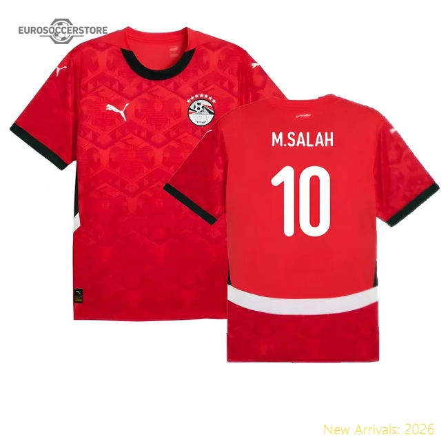 2024-2025 Egypt Home Shirt (M.Salah 10)-The Soccer Shirt Hub