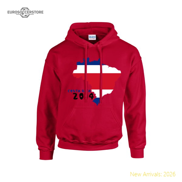 Costa Rica 2014 Country Flag Hoody (red)-The Soccer Shirt Hub
