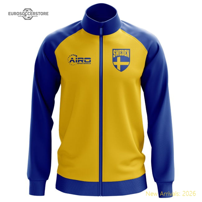 Sweden Concept Football Track Jacket (Yellow)-The Soccer Shirt Hub