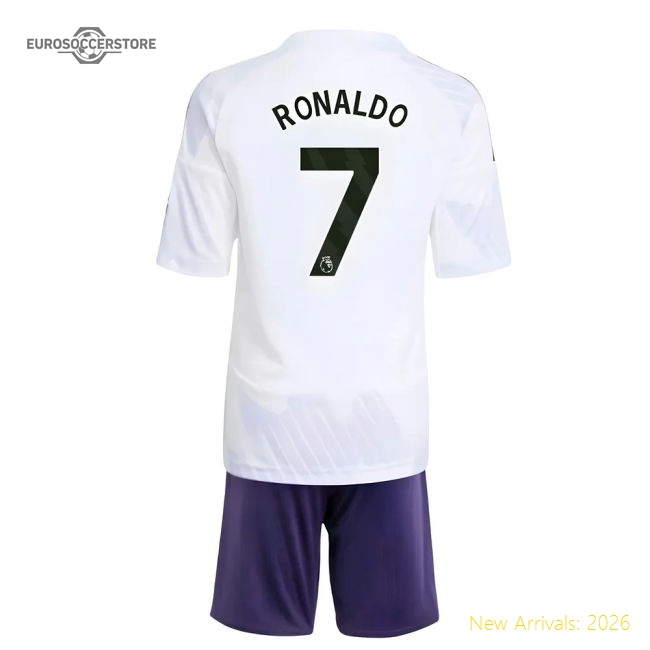 2025-2026 Man Utd Away Mini Kit (Ronaldo 7)-The Soccer Shirt Hub