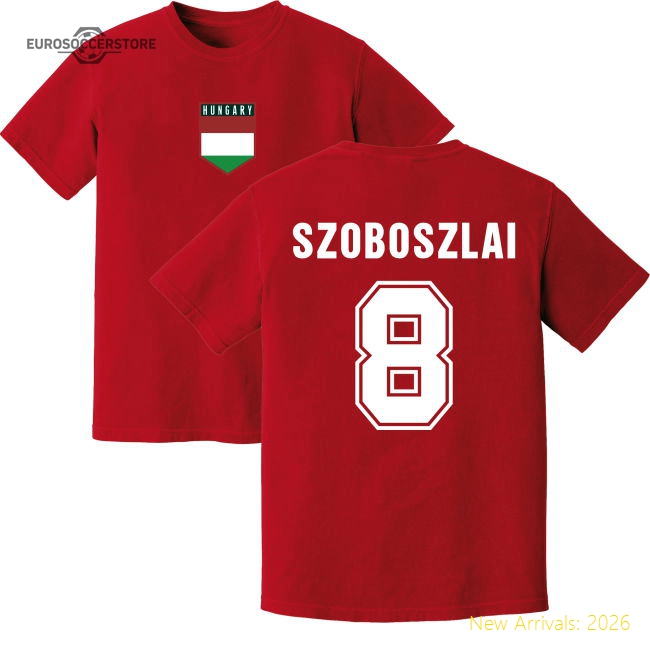 Szoboszlai Hungary Training Jersey (Red)-The Soccer Shirt Hub