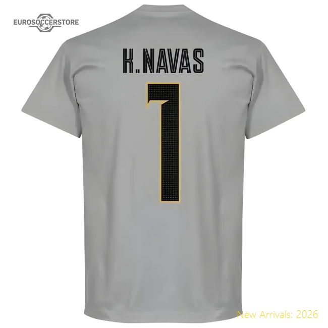 Costa Rica K. Navas 1 Team GK T-Shirt - Grey-The Soccer Shirt Hub