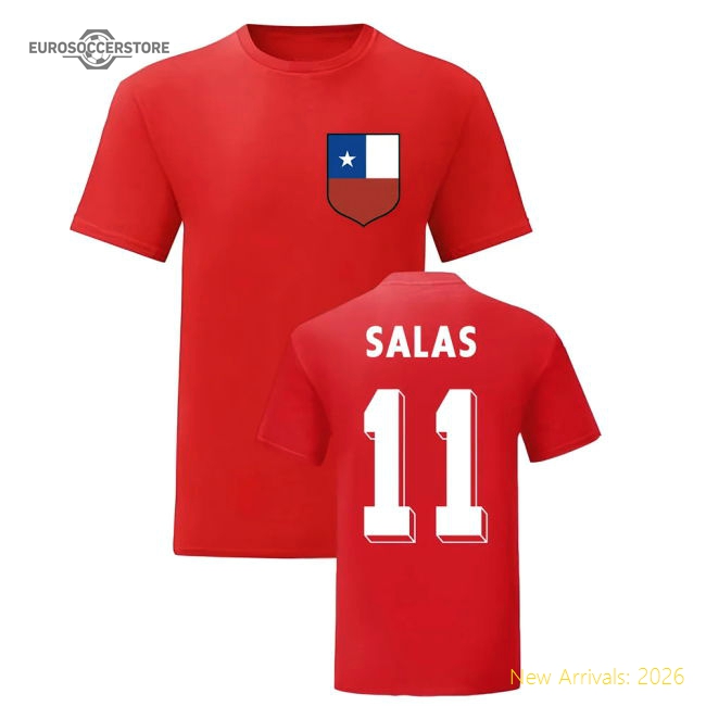 Marcelo Salas Chile National Hero Tee (Red)-The Soccer Shirt Hub