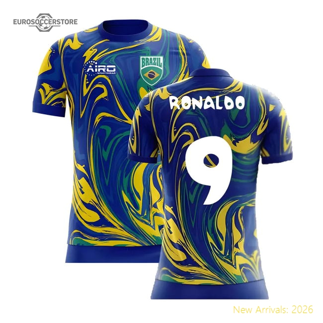 2025-2026 Brazil Away Concept Shirt (Ronaldo 9) - Kids-The Soccer Shirt Hub