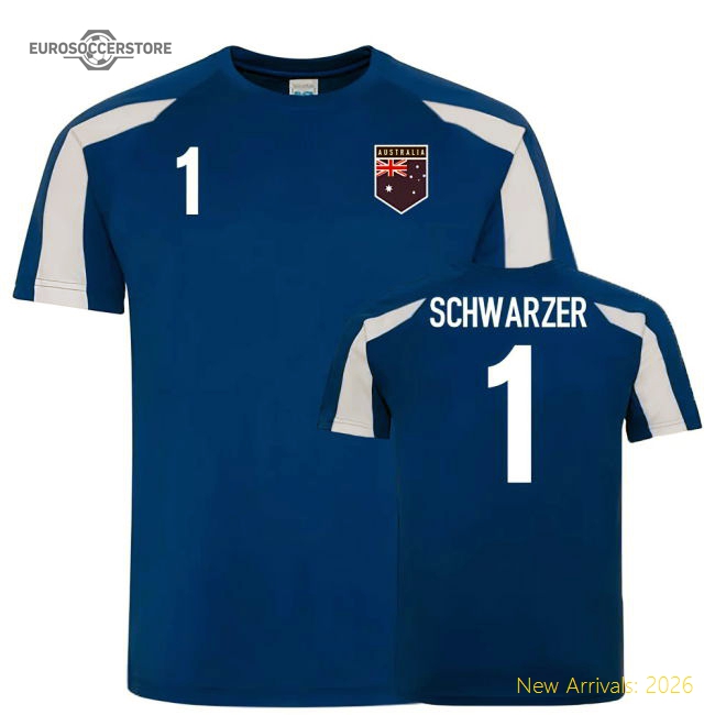 Australia Sports Training Jersey (Schwarzer 1)-The Soccer Shirt Hub