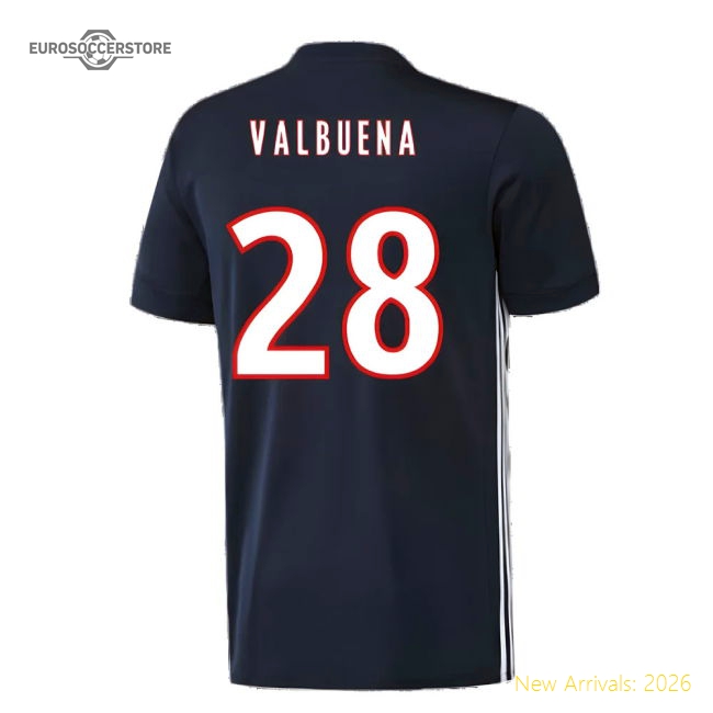 Lyon 2017-18 Away Shirt ((Excellent) L) (Valbuena 28)-The Soccer Shirt Hub