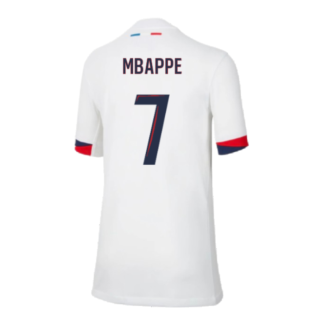 2024-2025 PSG Away Shirt (Kids) (Mbappe 7)-The Soccer Shirt Hub