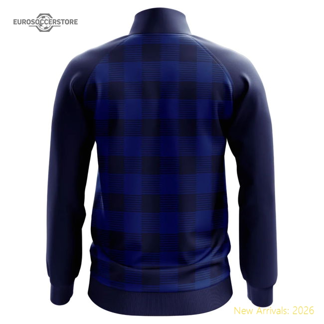 Scotland Tartan Concept Football Track Jacket (Navy) - Kids-The Soccer Shirt Hub