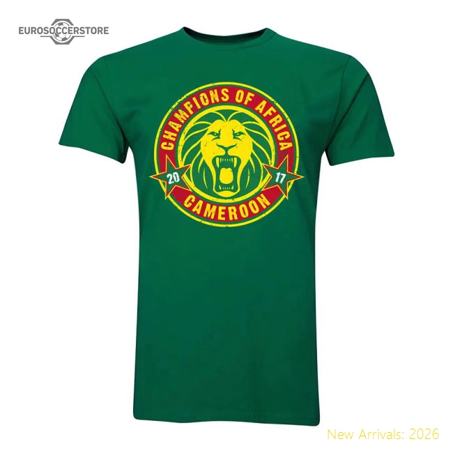 Cameroon African Nations Winners T-Shirt (Green)-The Soccer Shirt Hub