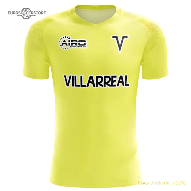 2025-2026 Villarreal Concept Training Shirt (Yellow)-The Soccer Shirt Hub