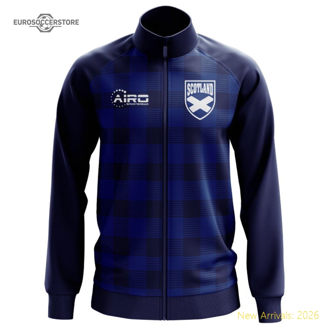 Scotland Tartan Concept Football Track Jacket (Navy)-The Soccer Shirt Hub