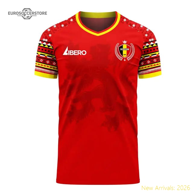 Belgium 2025-2026 Home Concept Football Kit (Libero) (COURTOIS 1)-The Soccer Shirt Hub