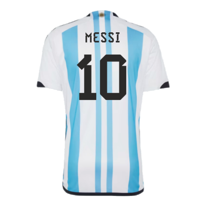 Argentina 2022 World Cup Winners Home Shirt (MESSI 10)-The Soccer Shirt Hub
