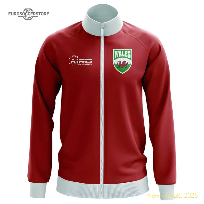 Wales Concept Football Track Jacket (Red) - Kids-The Soccer Shirt Hub