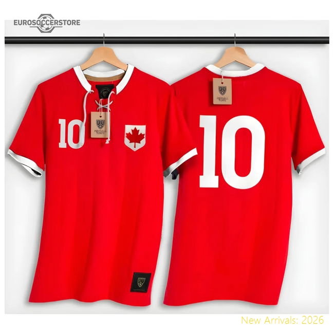 Canada Retro Shirt with Laces The Red Leaf-The Soccer Shirt Hub