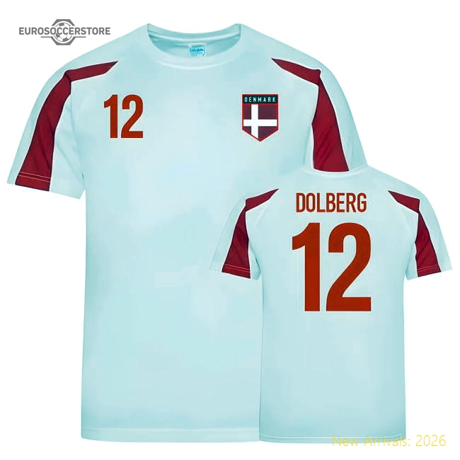 Denmark Sports Training Jersey (Dolberg 12)-The Soccer Shirt Hub