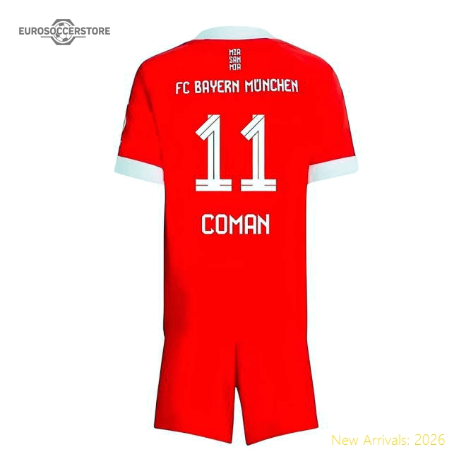 2025-2026 Bayern Munich Home Mini Kit (Coman 11)-The Soccer Shirt Hub