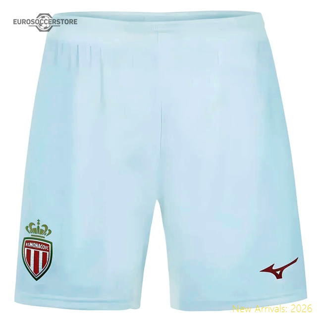 2025-2026 Monaco Home Shorts (White)-The Soccer Shirt Hub
