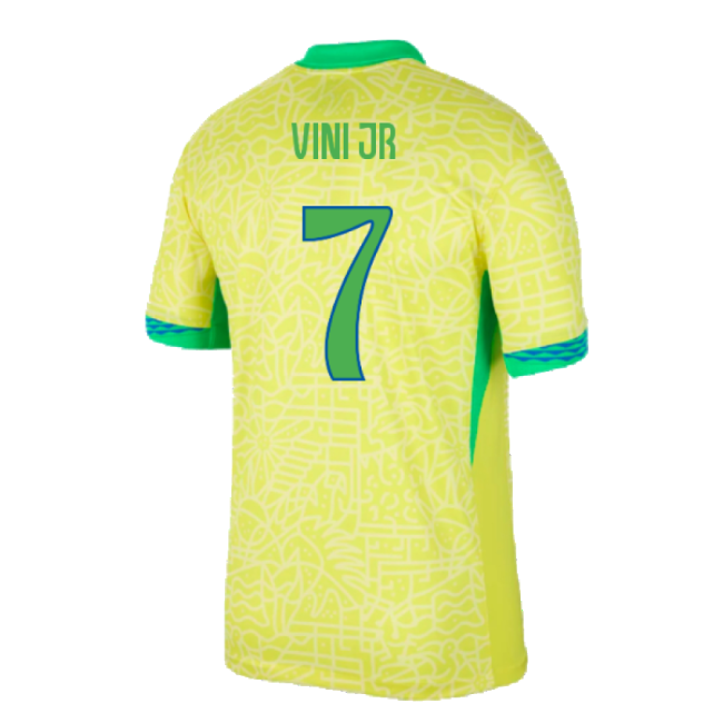2024-2025 Brazil Home Shirt (Vini JR 7)-The Soccer Shirt Hub