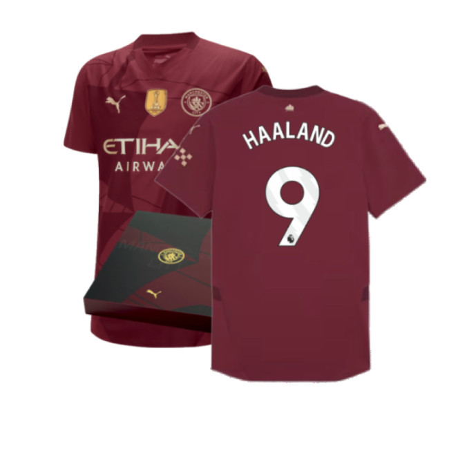2024-2025 Man City Third Authentic Shirt w/packaging (Haaland 9)-The Soccer Shirt Hub
