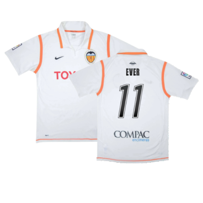 Valencia 2007-08 Home Shirt ((Excellent) S) (Ever 11)-The Soccer Shirt Hub