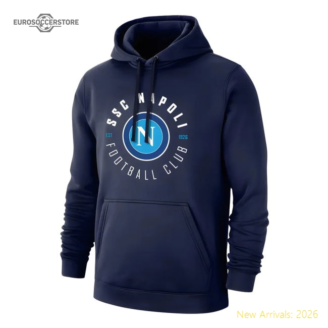Napoli \'Circle\' footer with hood - Dark blue-The Soccer Shirt Hub