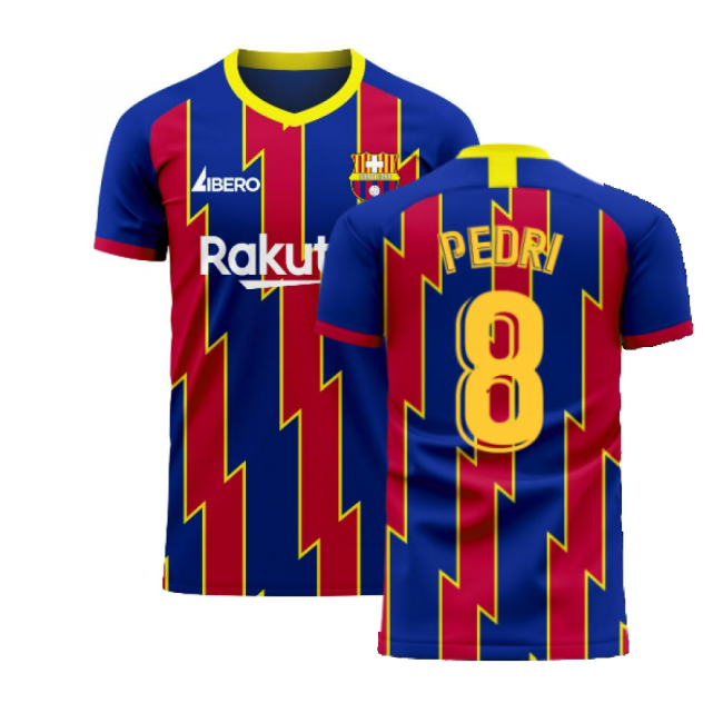 Catalonia 2025-2026 Home Concept Football Kit (Libero) (PEDRI 8)-The Soccer Shirt Hub