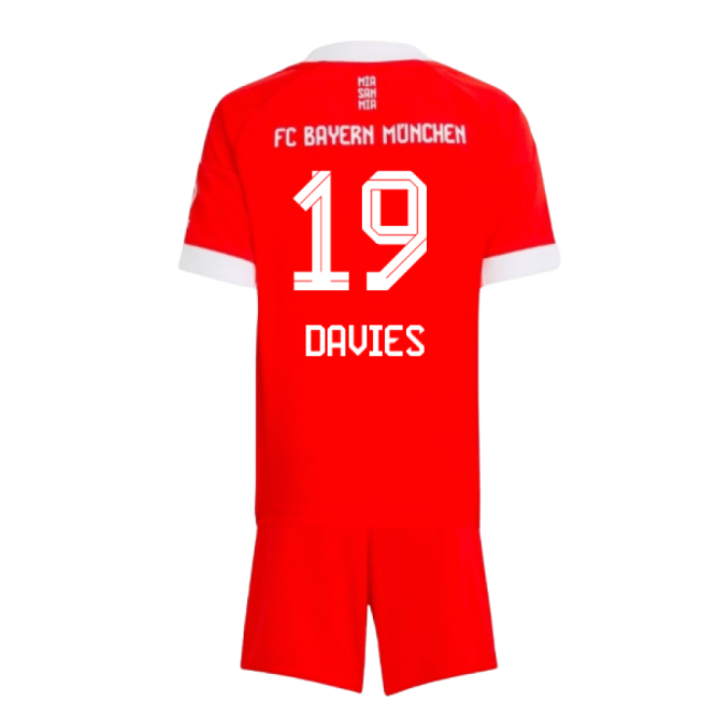 2025-2026 Bayern Munich Home Mini Kit (Davies 19)-The Soccer Shirt Hub