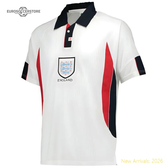 Score Draw England World Cup 1998 Home Shirt (Sheringham 10)-The Soccer Shirt Hub