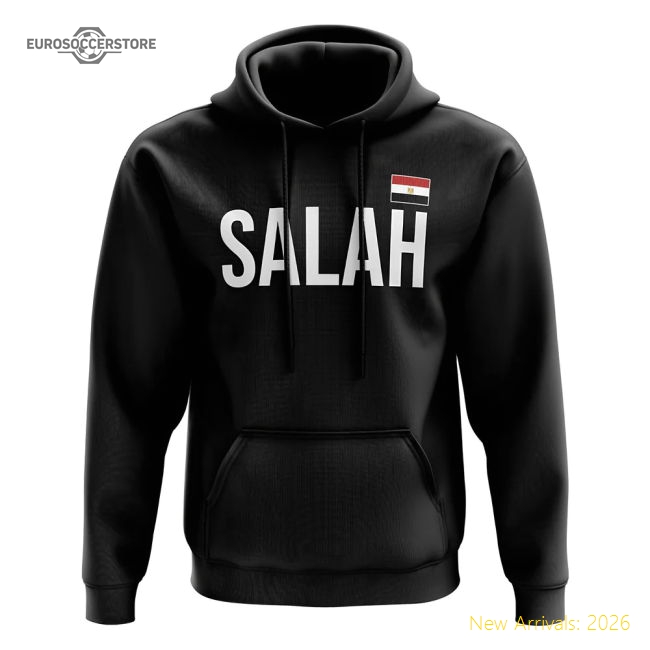 Mohamed Salah Egypt Name Hoody (Black)-The Soccer Shirt Hub