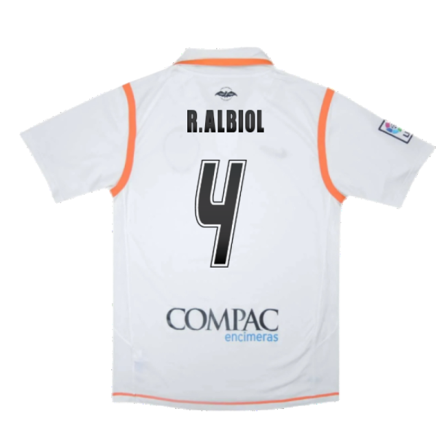 Valencia 2007-08 Home Shirt ((Excellent) S) (R.Albiol 4)-The Soccer Shirt Hub