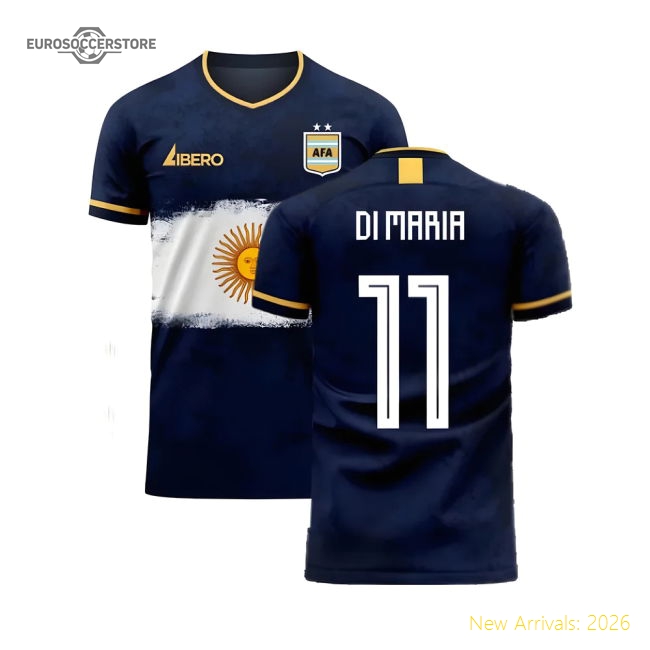 Argentina 2025-2026 Away Concept Football Kit (Libero) (DI MARIA 11)-The Soccer Shirt Hub