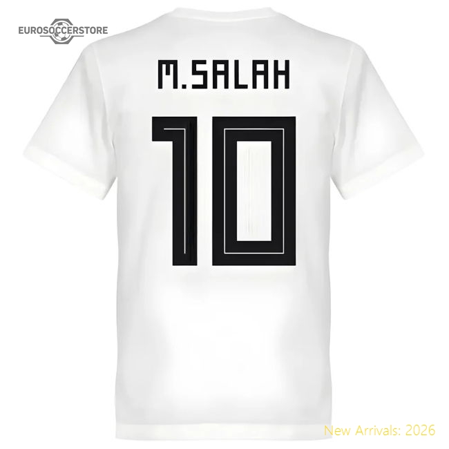Egypt Salah 10 Team T-Shirt - White-The Soccer Shirt Hub