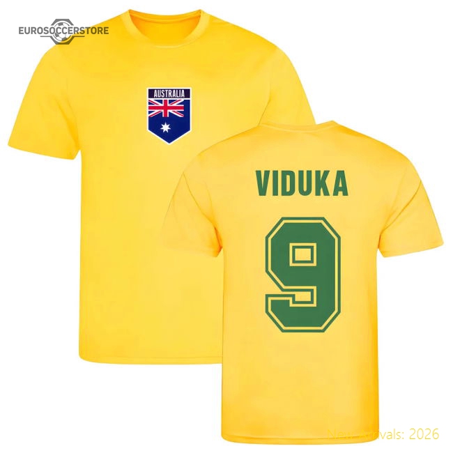 Viduka Australia Training Jersey (Yellow)-The Soccer Shirt Hub