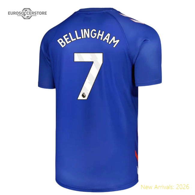 2025-2026 Sunderland Away Pre-Match Jersey (Blue) - Kids (Bellingham 7)-The Soccer Shirt Hub