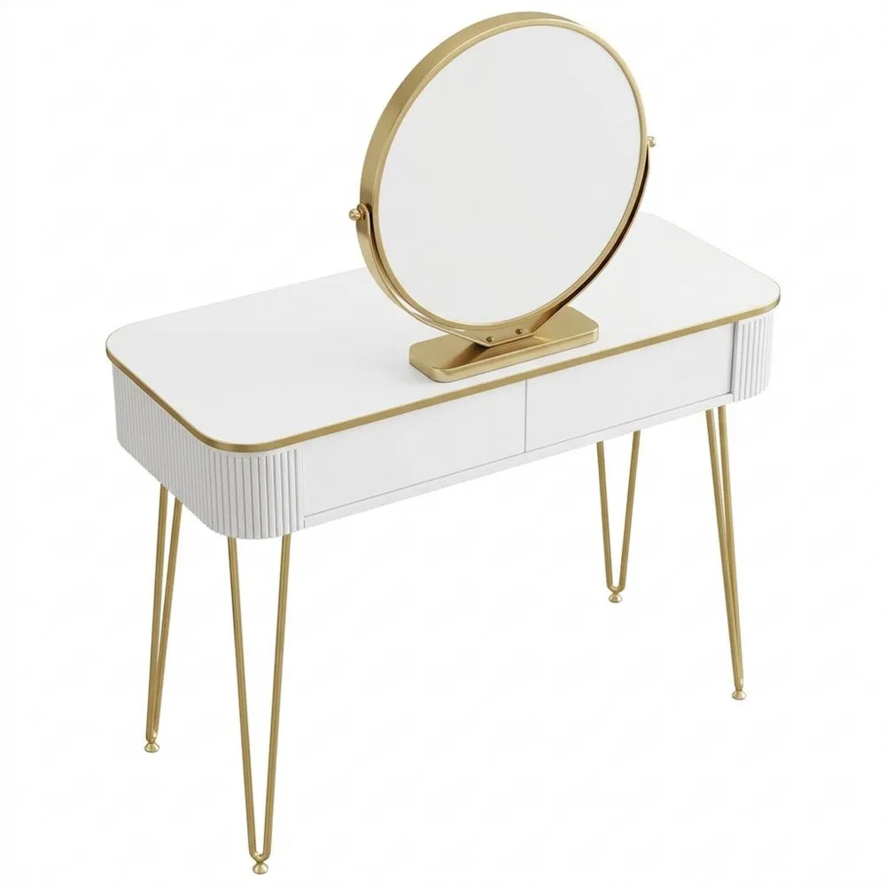 Tocador con Espejo LED y Cajones de Madera