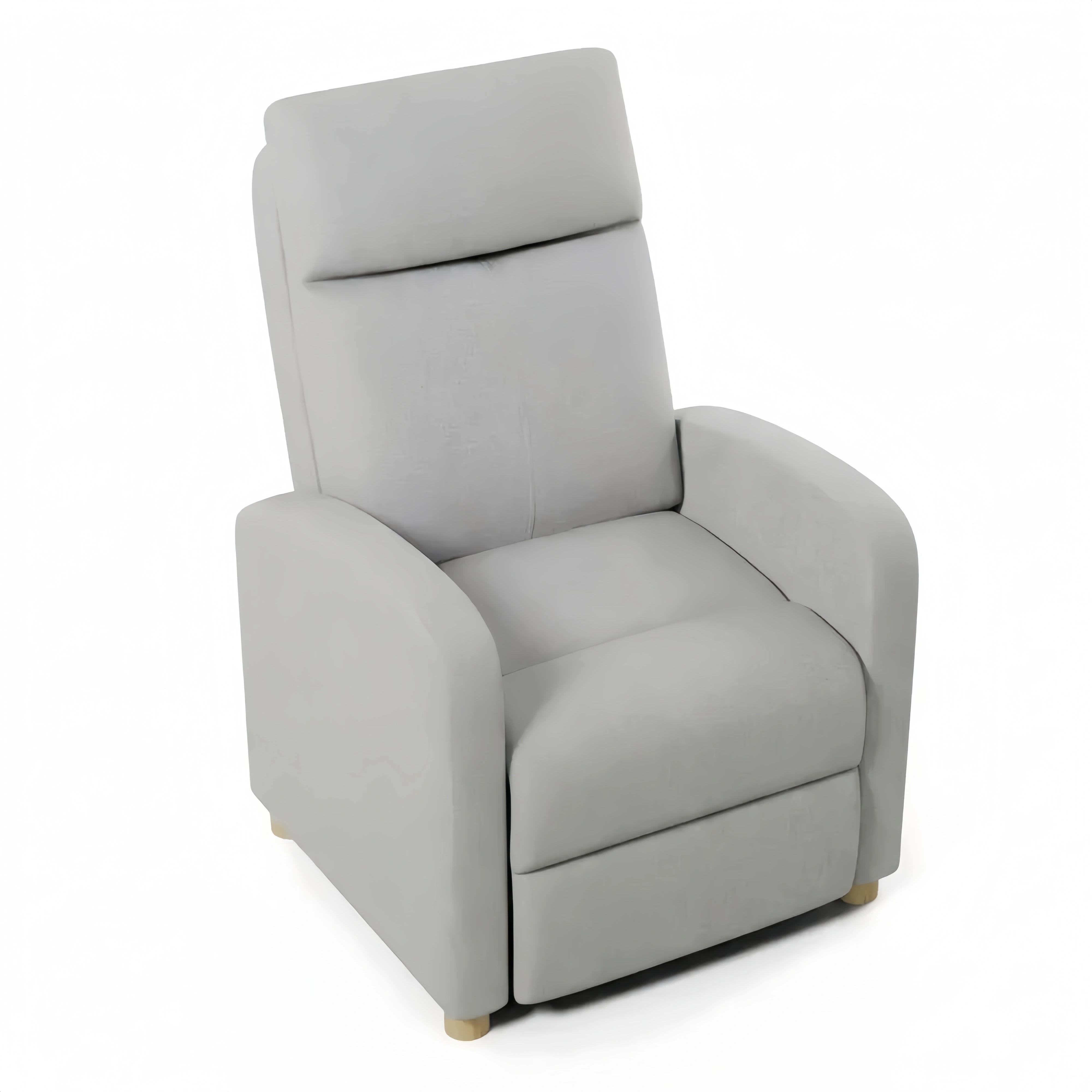 Sillón Relax Reclinable de Tela con Reposapiés y Apertura por Empuje