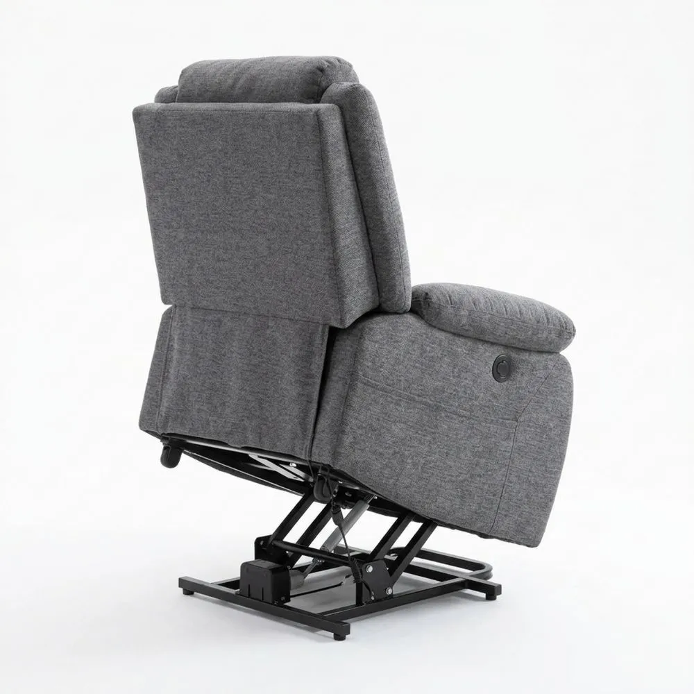 Sillón de Masaje Reclinable con Bolsillos Laterales para Sala de Estar, Oficina, Dormitorio, Gris Oscuro