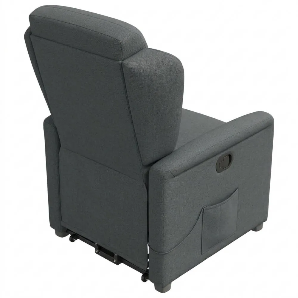 Sillón Eléctrico Relax Reclinable y Elevable | Tela Poliéster | Montaje Fácil | Sistema Antivuelco | Gris