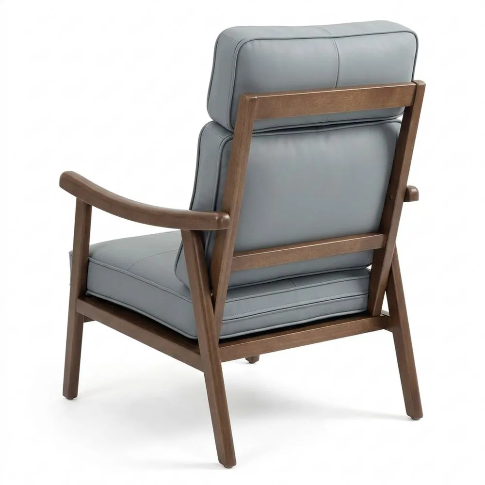 Sillón de Sala con Cojines Acolchados y Respaldo Alto para Lectura