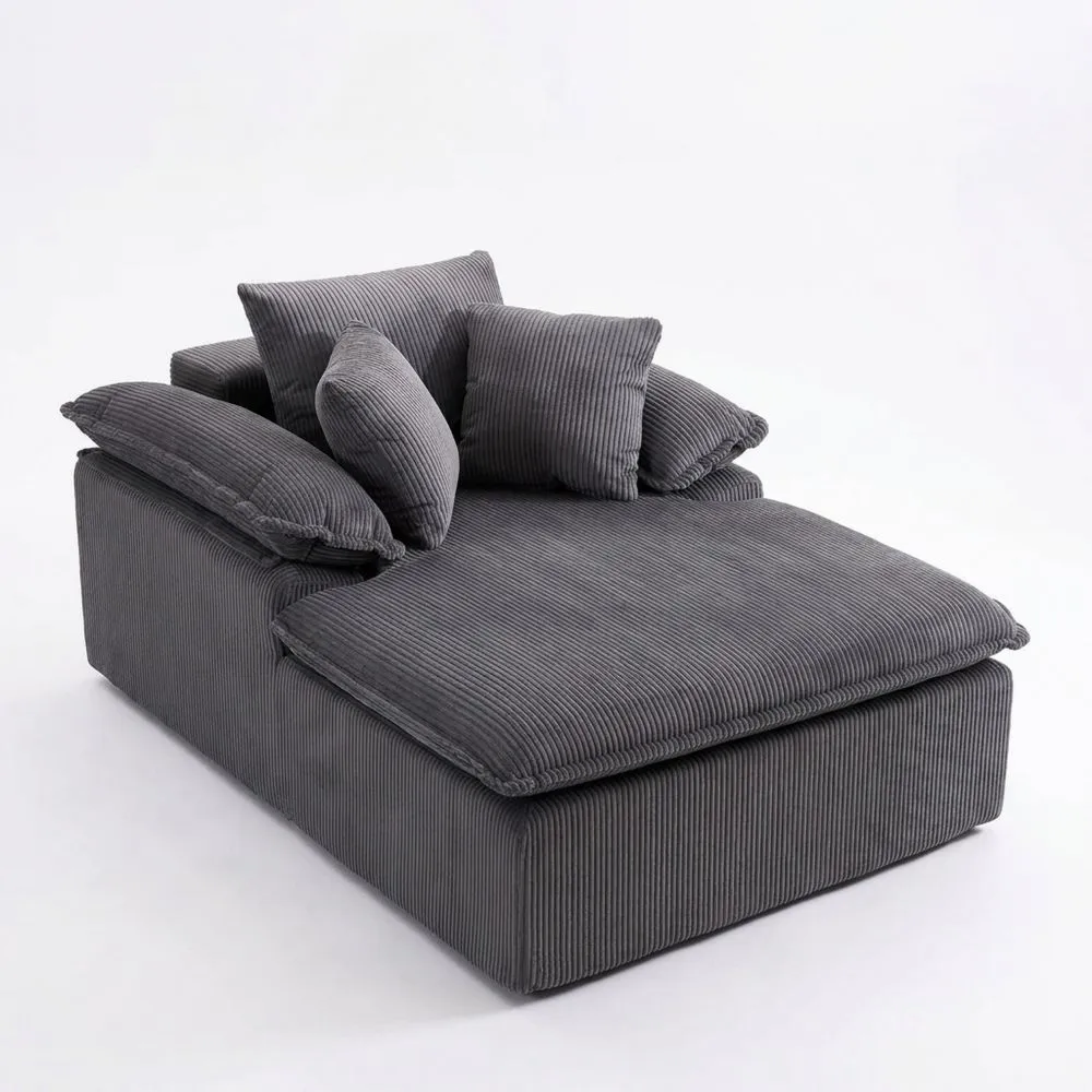 Sofá Chaise Longue Alto con Función de Sueño y Reclinable Cómodo