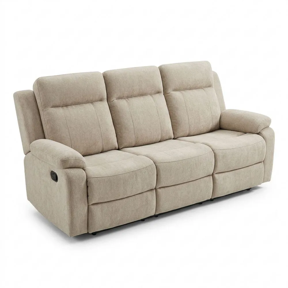 Sofá Relax Eléctrico de 3 Plazas con Control Remoto y Diseño Moderno