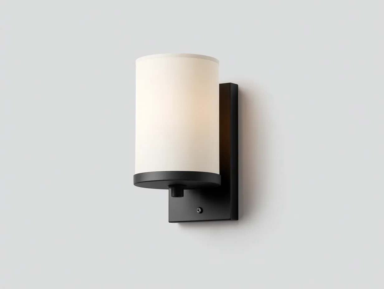 Applique cilindrica da parete per esterni in metallo 25 x 11 x 12 cm - nero antracite e bianco crema - design compatto con diffusore opalino-Haviainest