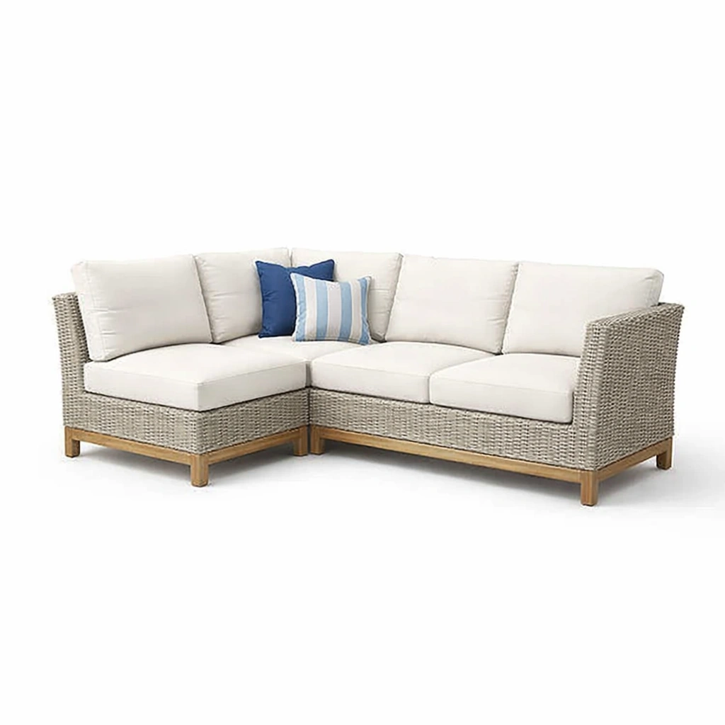 Lounge Sofa Set Polyrattan Ecksofa-Qavellor