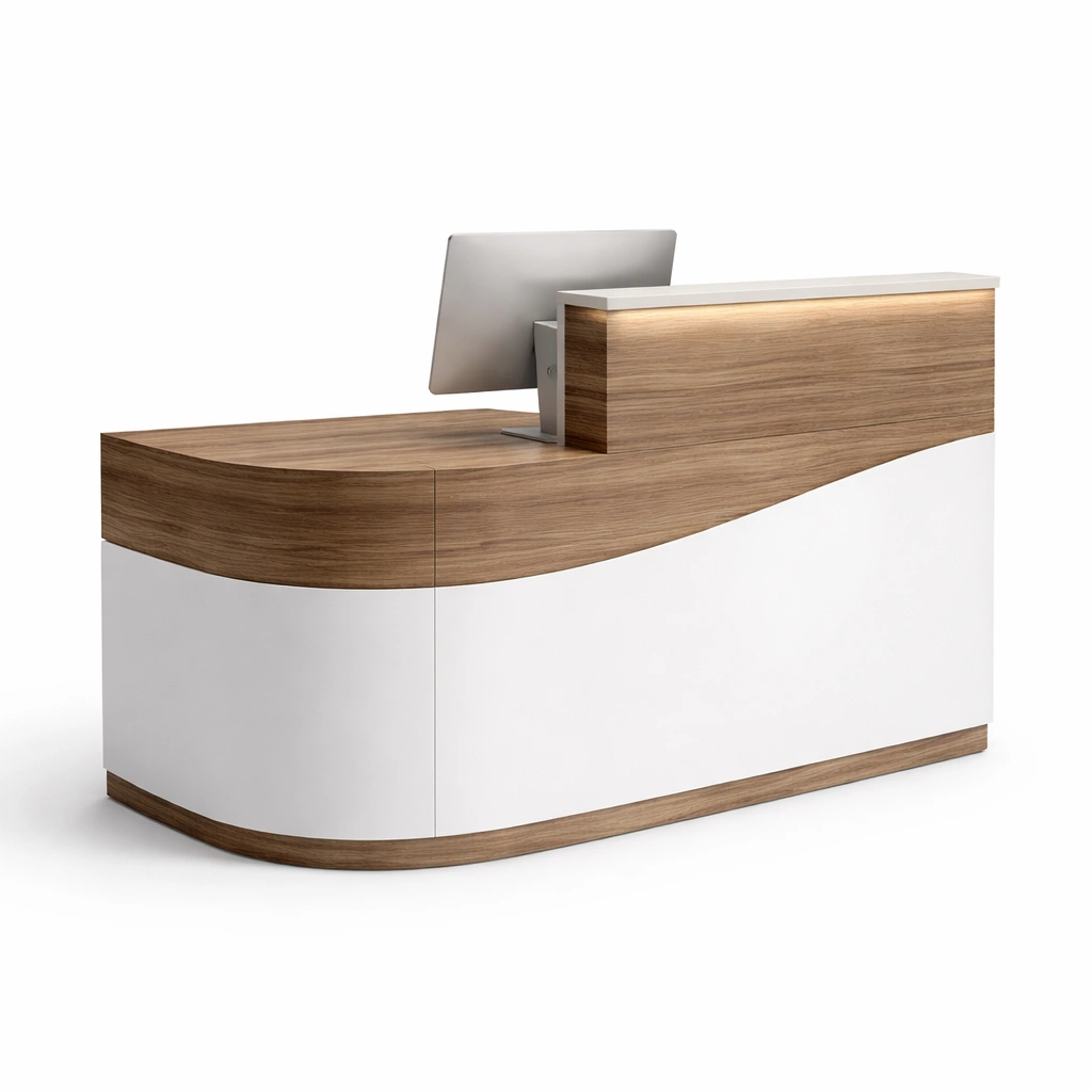 Empfangstheke Modern Weiss Holz Design Theke-Kavellor