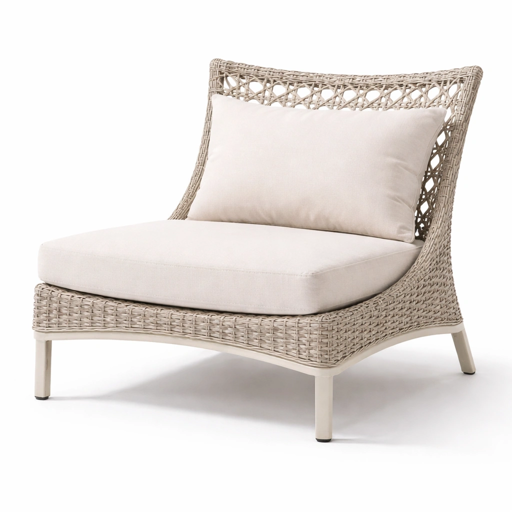 Outdoor Sessel Rattan mit Kissen