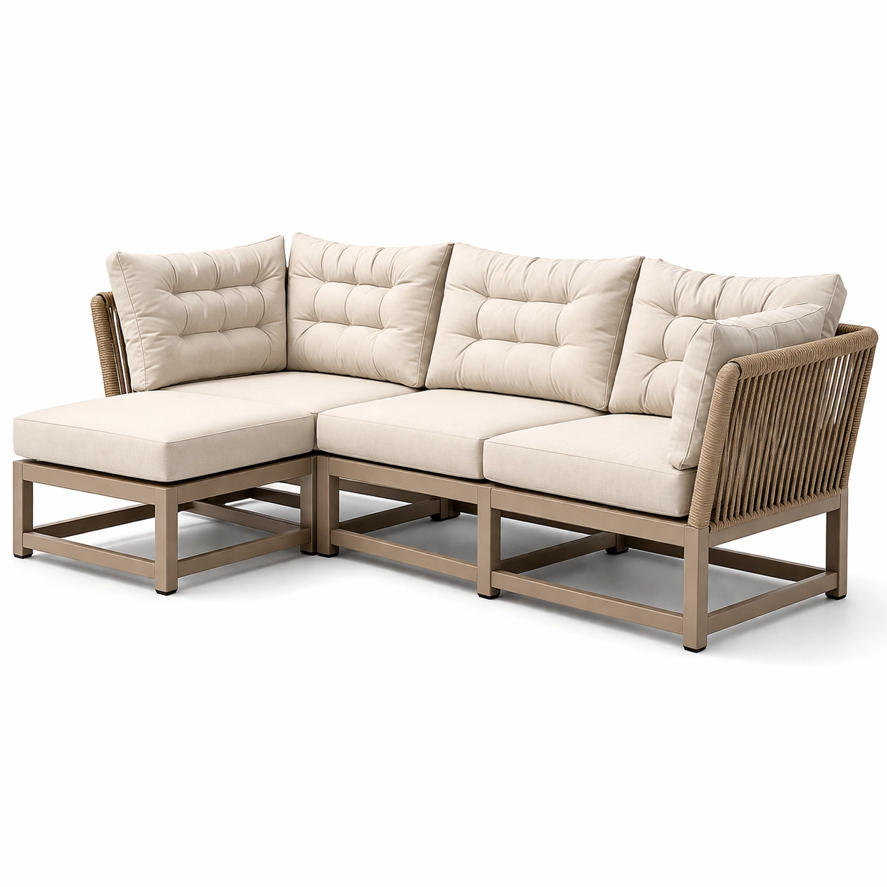 Ecksofa Outdoor mit Polstern modern