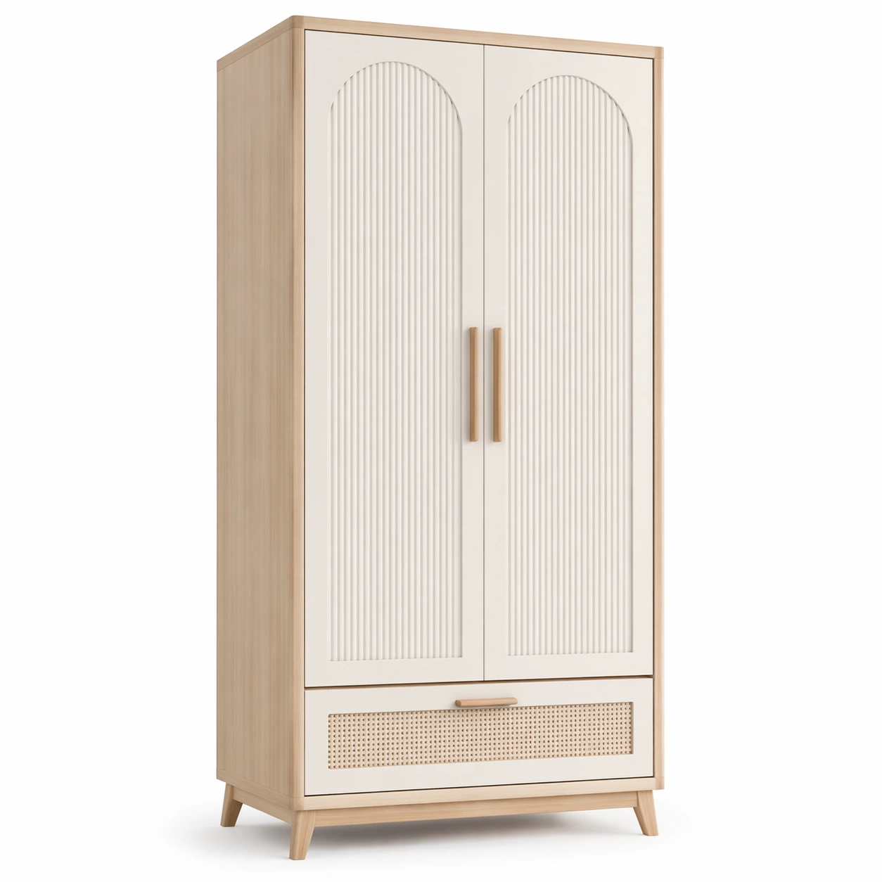 Kleiderschrank mit 2 Tueren und Schublade