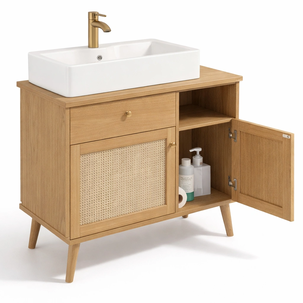 Waschbecken Unterschrank mit Schublade und Fach