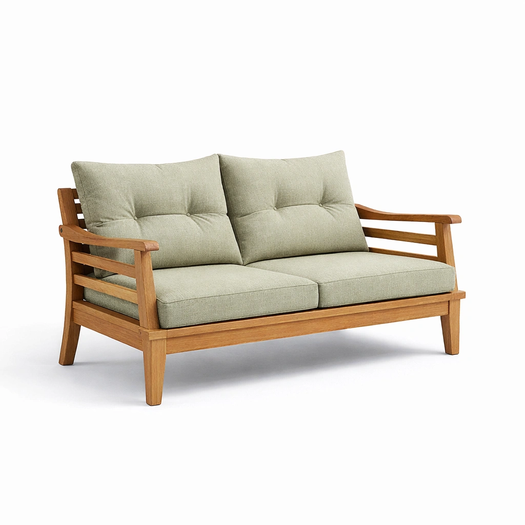 Sofa Holzrahmen mit gepolsterten Kissen